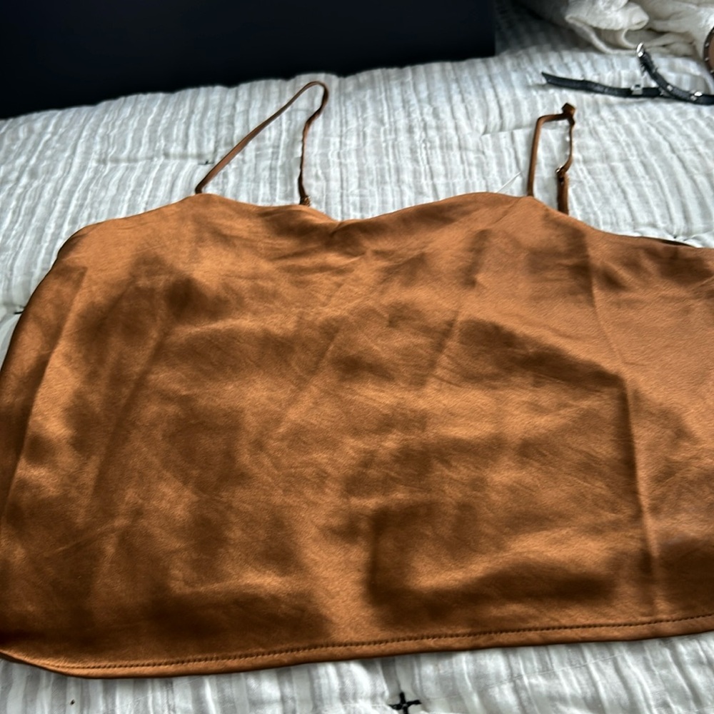 Madewell cropped camisole, brown